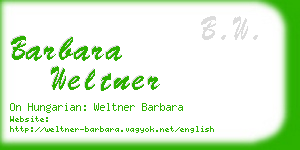 barbara weltner business card